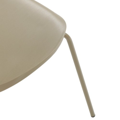 Židle jídelní, cappucino plast, čtyřnohá kovová podnož - Brevné variany: Cappuccino