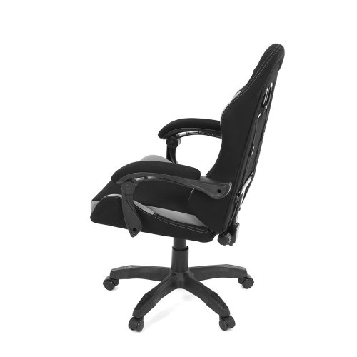 Kancelářské křeslo, permanentní kontakt s aretací, černá látka, KA-R209 GREY - Brevné variany: Šedá