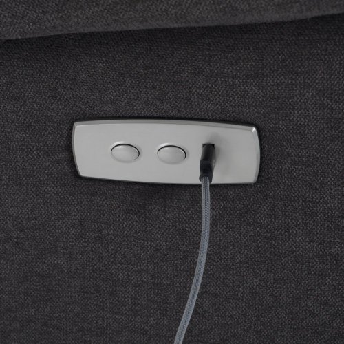 TV a relaxační křeslo s elektrickým ovládáním, potah hnědá látka