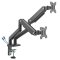 ULTRADESK Polohovatelný držák BRANCH Double pro 2 monitory — černá