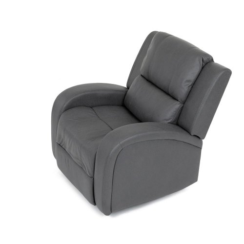 TV a relaxační křeslo, manuální polohování, potah šedá látka v dekoru kůže - Brevné variany: Šedá