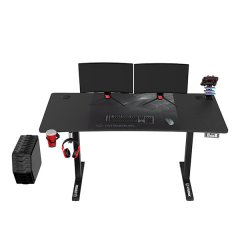 ULTRADESK Herní stůl LEVEL V2 140×68 cm — černá