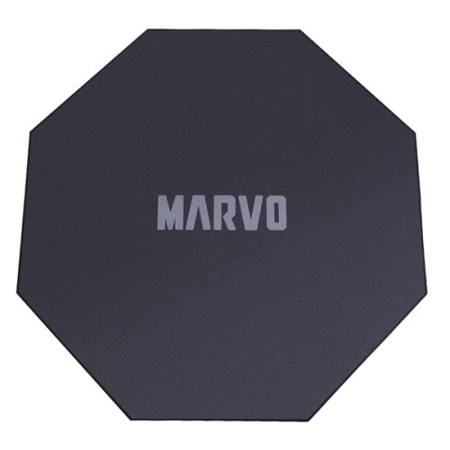 Herní, podložka pod křeslo, Marvo, GM02, 1100 x 1100 x 2 mm, černá, protiskluzová