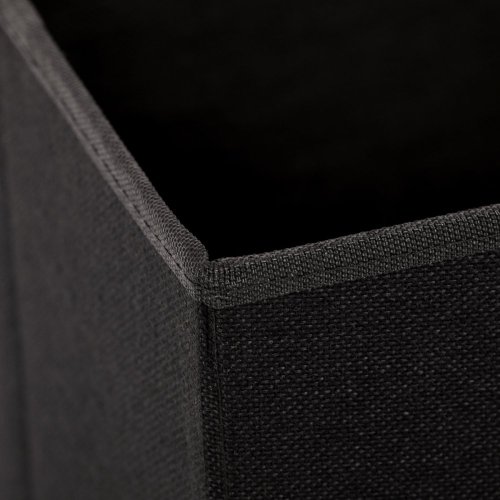 Taburet s úložným prostorem, látka černá - Brevné variany: Šedá