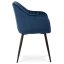 Jídelní židle, potah černá matná sametová látka, kovové nohy, černý matný lak - Brevné variany: Modrá
