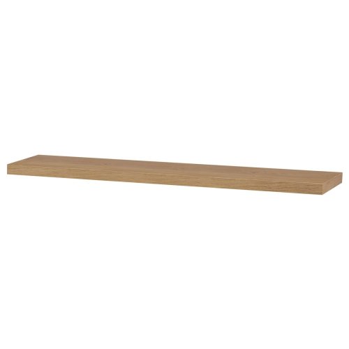 Polička nástěnná 120 cm, MDF, barva černý vysoký lesk, baleno v ochranné fólii