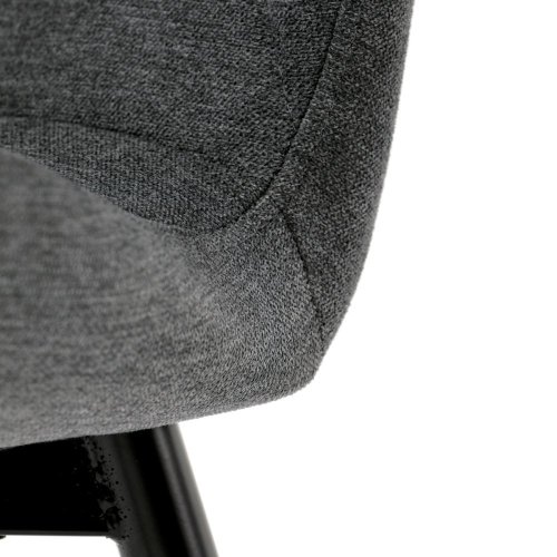 Židle jídelní, šedá látka, černé kovové nohy - Brevné variany: Šedá