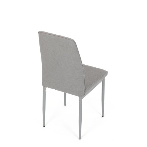 Židle jídelní, béžová látka, šedé kovové nohy - Brevné variany: Hnědá