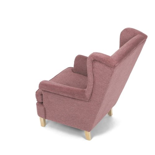 Křeslo ušák, béžová látka, AK-388 BGE2 - Brevné variany: Růžová