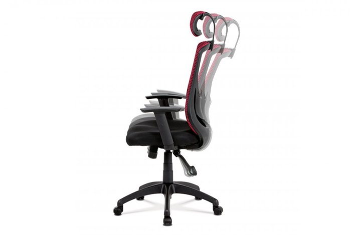 Kancelářská židle, synchronní mech., černá MESH, plast. kříž