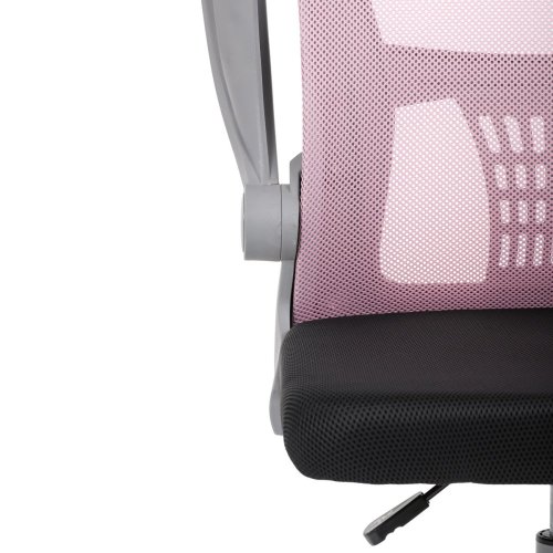 Kancelářská židle, tmavě šedá síťovina, šedý plast, kolečka na tvrdé podlahy - Brevné variany: Fialová