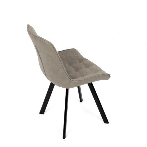 Židle jídelní, černá látka v dekoru broušené kůže, černý kov - Brevné variany: GRN3