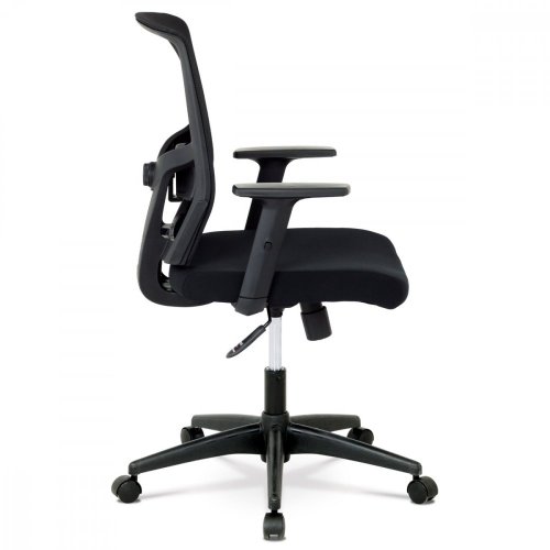 Kancelářská židle, látka černá, houpací mechanismus