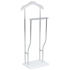 Němý sluha, výška 108 cm, MDF - černý matný lak, kov - chrom, nosnost 5 kg