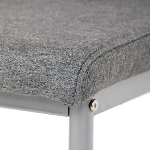 Židle jídelní, béžová látka, šedé kovové nohy - Brevné variany: Hnědá