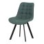 Židle jídelní, černá látka v dekoru broušené kůže, černý kov - Brevné variany: GRN3