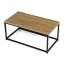 Stůl konferenční, 90x48x41 cm, MDF, dekor divoký dub, černý kov - Brevné variany: OLW