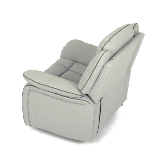TV a relaxační křeslo s elektrickým ovládáním, potah šedá ekokůže
