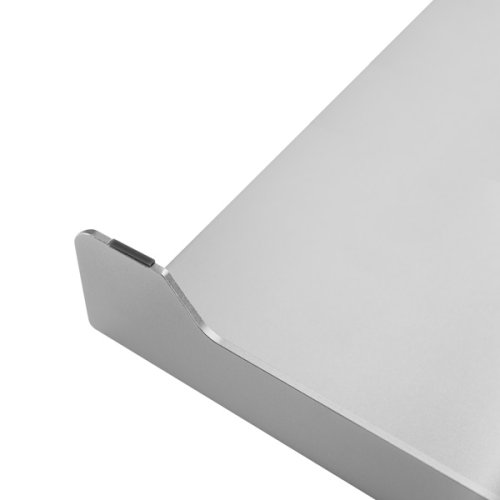 Podstavec pod monitor, minimalistický, stříbrný, hliník, 10 kg nosnost, Powerton, ergo