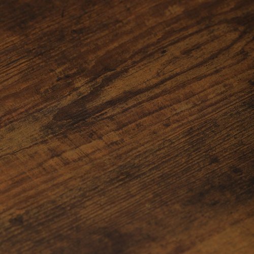 Stůl pracovní s regálem, MDF, dekor dub, černý kov - Brevné variany: OLW