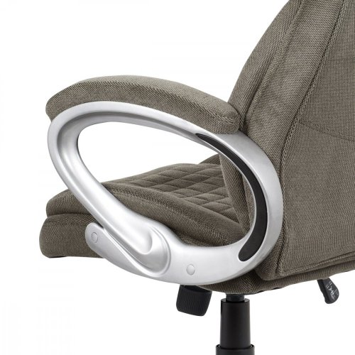 Kancelářská židle, tmavě šedá látka, kříž plastový stříbrný, houpací mechanismus - Brevné variany: Šedá