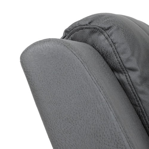 TV a relaxační křeslo, manuální polohování, potah šedá látka v dekoru kůže - Brevné variany: Šedá