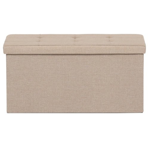 Taburet s úložným prostorem, látka černá - Brevné variany: Šedá