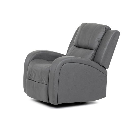 TV a relaxační křeslo, manuální polohování, potah šedá látka v dekoru kůže - Brevné variany: Šedá
