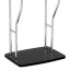 Němý sluha, výška 108 cm, MDF - černý matný lak, kov - chrom, nosnost 5 kg - Brevné variany: Bílá