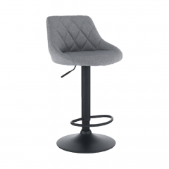 Barová židle, šedá/černá, TERKAN (0000206808) — Memela.cz