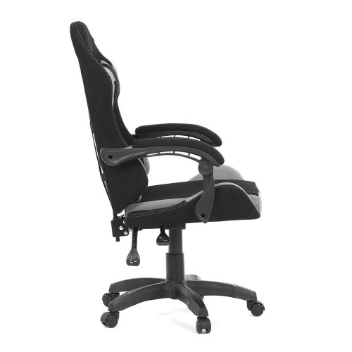 Kancelářské křeslo, permanentní kontakt s aretací, černá látka, KA-R209 GREY - Brevné variany: Šedá