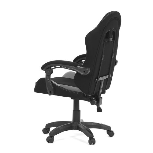 Kancelářské křeslo, permanentní kontakt s aretací, černá látka, KA-R209 GREY - Brevné variany: Šedá