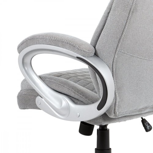 Kancelářská židle, tmavě šedá látka, kříž plastový stříbrný, houpací mechanismus - Brevné variany: Šedá