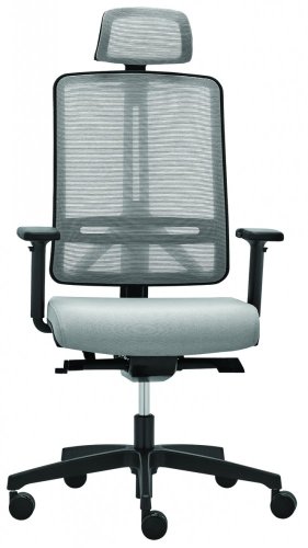 Kancelářská židle RIM FLEXI FX 1104 – šedá s podhlavníkem