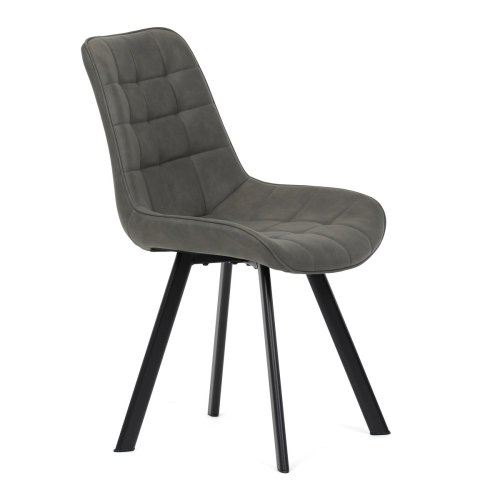 Židle jídelní, černá látka v dekoru broušené kůže, černý kov - Brevné variany: GRN3