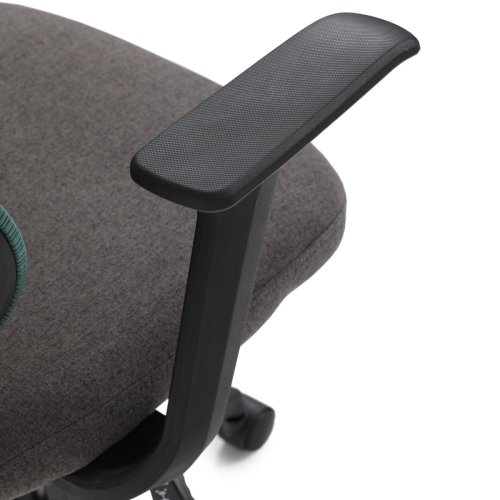 Židle kancelářská, látka černá, houpací mechanismus, kolečka pro tvrdé povrchy - Brevné variany: Šedá