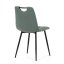 Židle jídelní, madlo, snadno čistitelná šedá látka, černý matný lak, kovové nohy - Brevné variany: Zelená