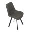 Židle jídelní, černá látka v dekoru broušené kůže, černý kov - Brevné variany: GRN3
