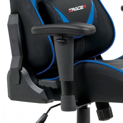 Kancelářská židle houpací mech., černá koženka, plast. kříž
