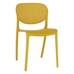 Stohovatelná židle, žlutá, FEDRA new (0000291560) — Memela.cz