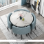 Jídelní set 1+4, černá/světle šedá, BEVAN NEW (0000354588) — Memela.cz