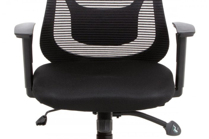 Kancelářská židle, synchronní mech., černá MESH, plast. kříž