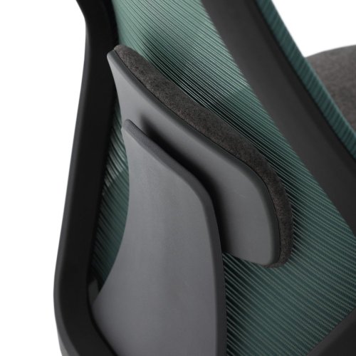 Židle kancelářská, látka černá, houpací mechanismus, kolečka pro tvrdé povrchy - Brevné variany: Černá