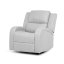 TV a relaxační křeslo, manuální polohování, potah šedá látka v dekoru kůže - Brevné variany: Šedá