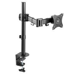 ULTRADESK Polohovatelný držák SKELETON Single pro monitor — černá