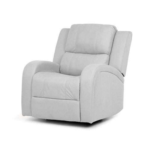 TV a relaxační křeslo, manuální polohování, potah šedá látka v dekoru kůže - Brevné variany: Šedá