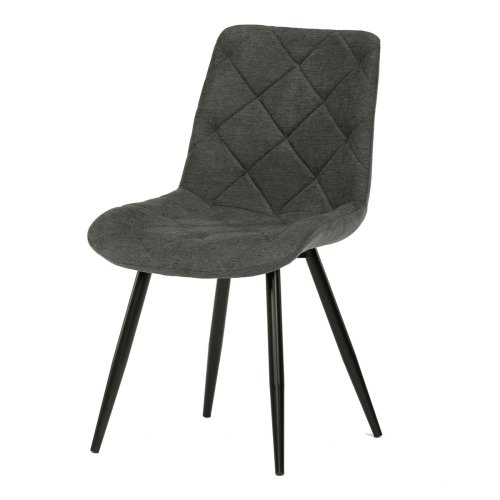 Židle jídelní, hnědá látka, nohy černý kov - Brevné variany: Hnědá