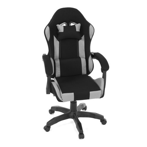 Kancelářské křeslo, permanentní kontakt s aretací, černá látka, KA-R209 GREY - Brevné variany: Šedá