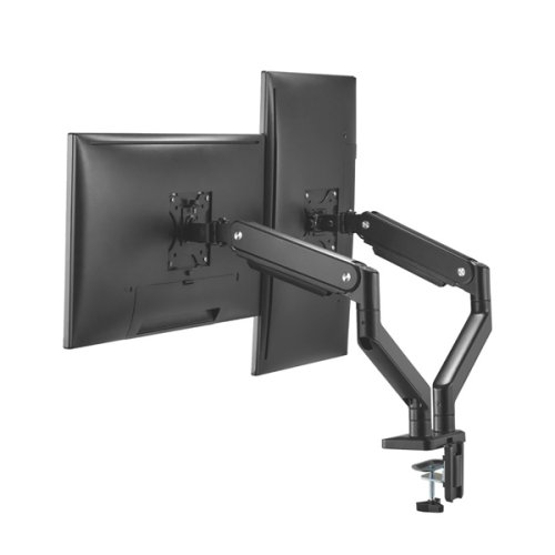 ULTRADESK Polohovatelný držák BRANCH Double pro 2 monitory — černá