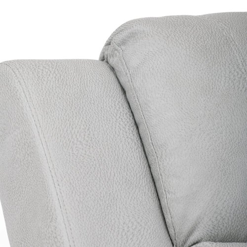 TV a relaxační křeslo, manuální polohování, potah šedá látka v dekoru kůže - Brevné variany: Šedá